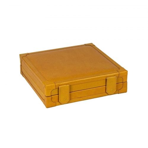 Humidor da viaggio in vitello giallo