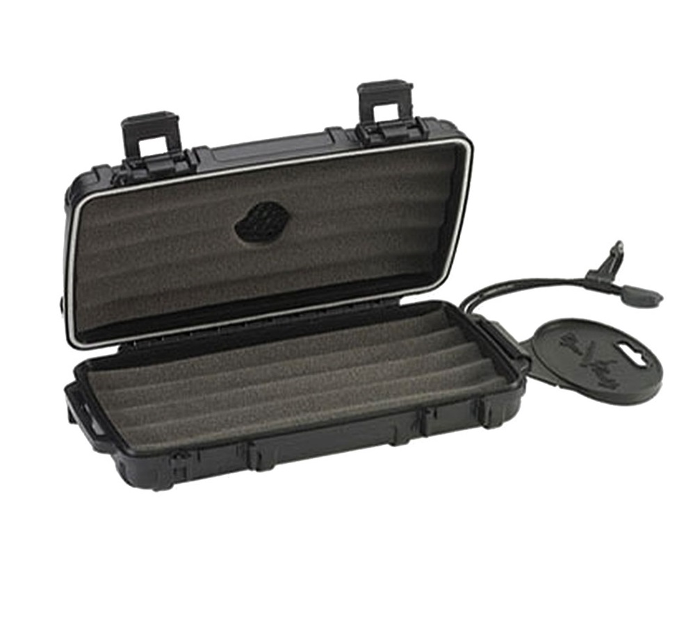 Humidor da barca Cigar caddy 5 sigari nero - immagine 2