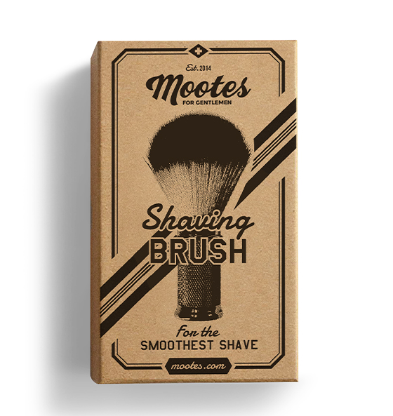 Pennello da barba Mootes in pelo sintetico con manico in ebano - immagine 2