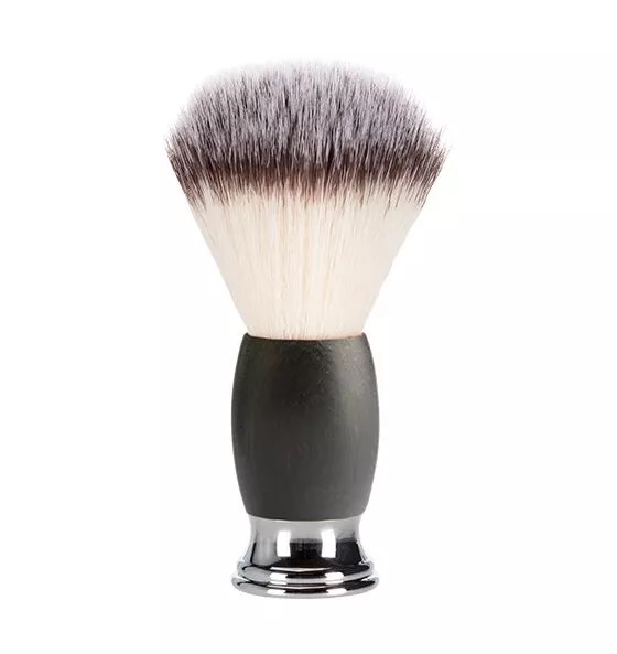 Pennello da barba Mootes in pelo sintetico con manico in ebano