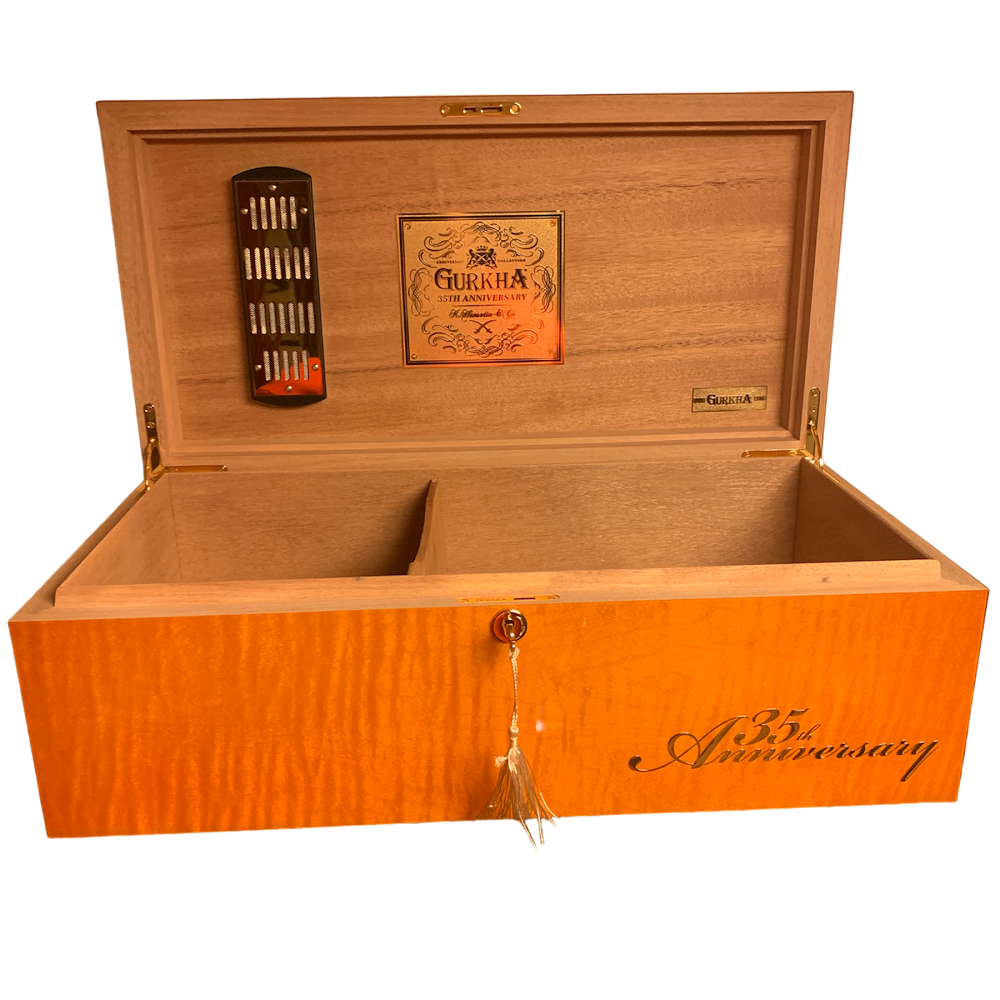 Humidor Gurkha sicomoro arancio 150 sigari - immagine 4