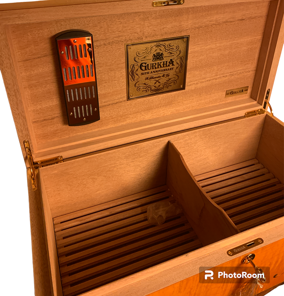 Humidor Gurkha sicomoro arancio 150 sigari - immagine 5