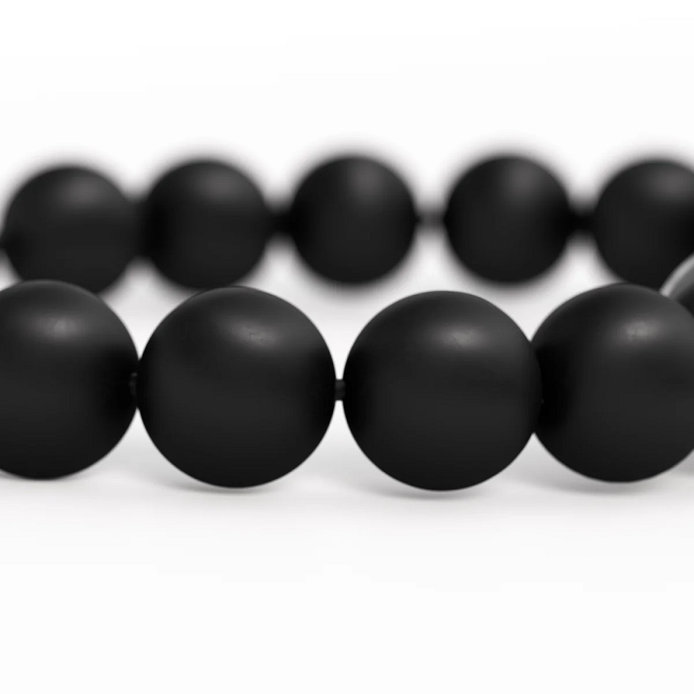 punch bracelet - onyx mat regolabile - immagine 2