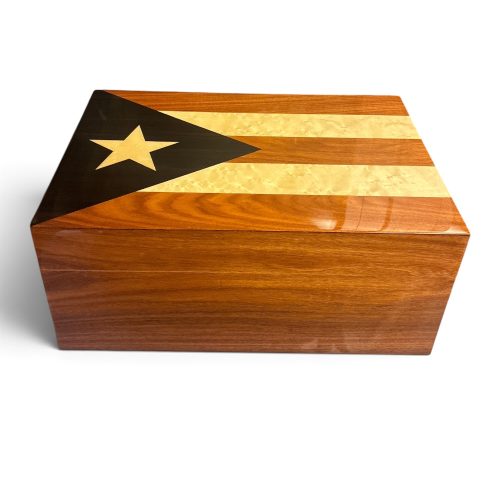 Humidor intarsio bandiera cubana