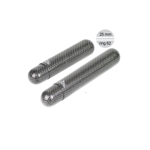 Portasigari 1 double robusto fibra titanio argento